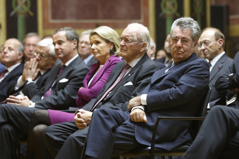 v.re. Bundespräsident Dr. Heinz Fischer, Alt-Bundespräsident der BRD Prof.Dr. Roman Herzog und Alexandra Freifrau von Berlichingen