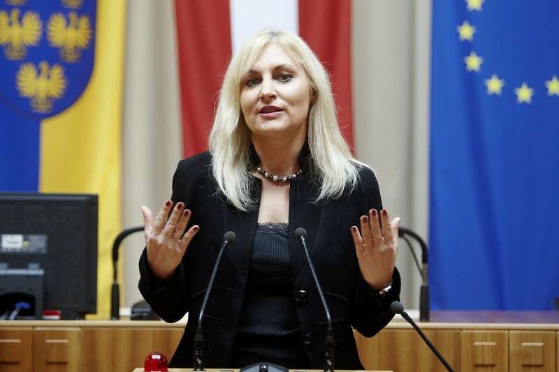 Dr. Angelika Winzig, Bundesrätin der ÖVP am Rednerpult