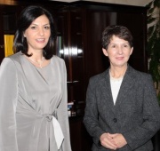 v.li. Albanische Parlamentspräsidentin Jozefina Topalli und Nationalratspräsidentin Mag.a Barbara Prammer