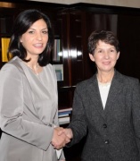 v.li. Albanische Parlamentspräsidentin Jozefina Topalli und Nationalratspräsidentin Mag.a Barbara Prammer