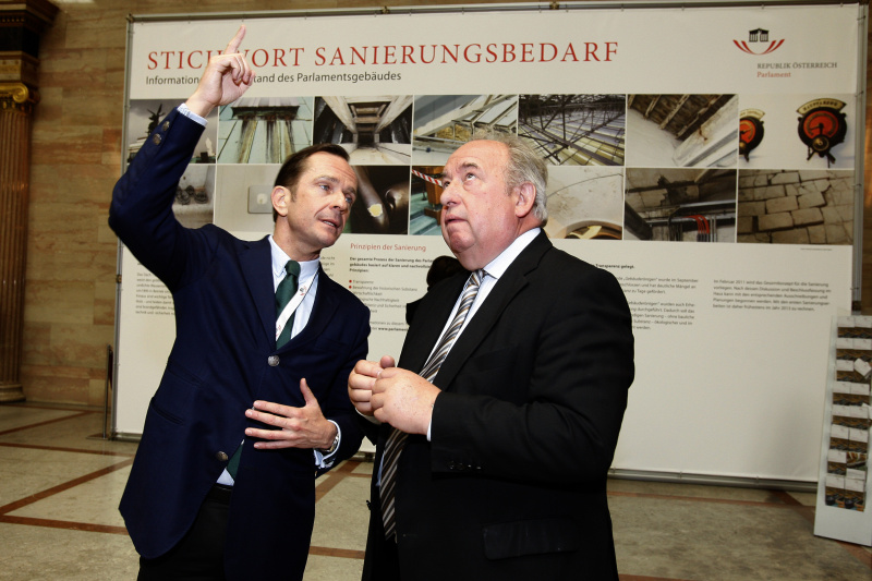 2. Nationalratspräsident Fritz Neugebauer im Gespräch mit Prof. Hermann Schnell