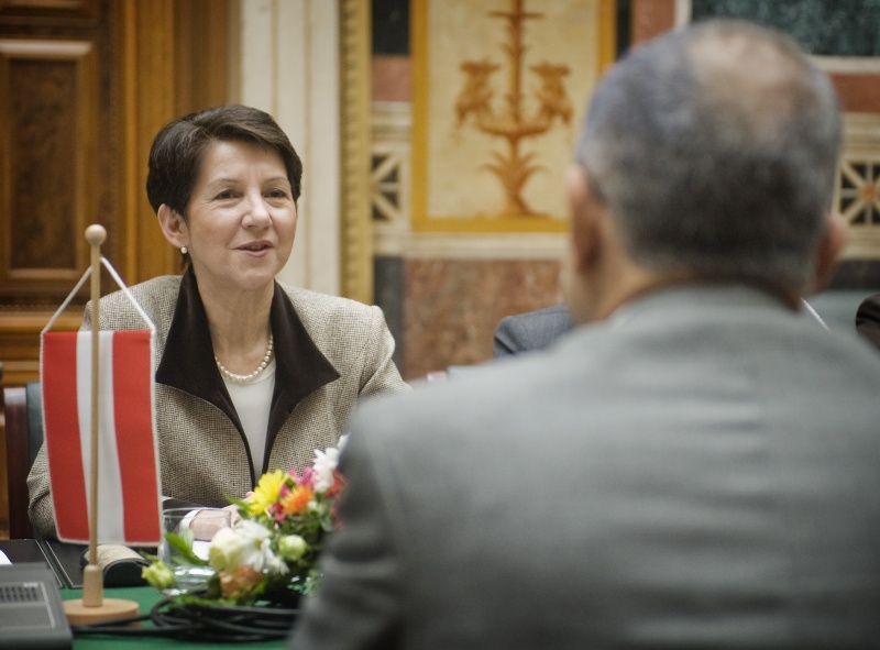 Nationalratspräsidentin Mag.a Barbara Prammer im Gespräch mit dem Staatspräsidenten von Timor- Leste José Ramos-Horta