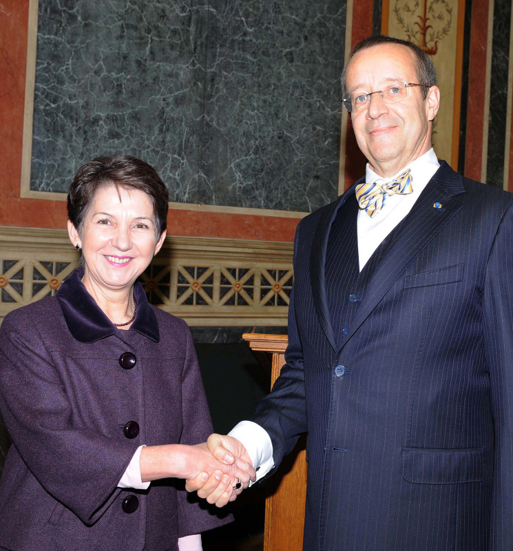 v.li. Nationalratspräsidentin Mag.a Barbara Prammer und  Präsident der Republik Estland, S.E. Herr Toomas Hendrik Ilves
