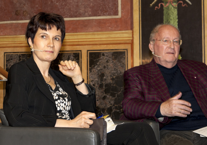 v.li. Univ.-Prof. Dr. Eva Schulev-Steindl - Institut für Rechtswissenschaften der Universität für Bodenkultur Wien und  em. Univ.-Prof. DDr. Manfried Welan - Verfassungsjurist und Politologe