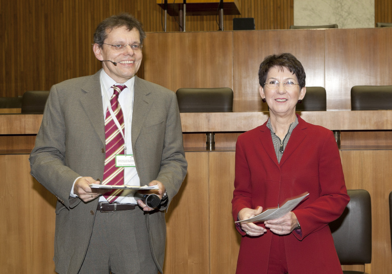 v.li. Rainer Rosenberg - ORF und Mag.a Barbara Prammer - Präsidentin des Nationalrates