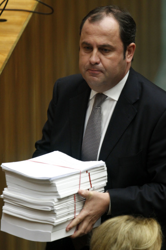 Finanzminister Dipl.Ing. Josef Pröll dem Budget 2011