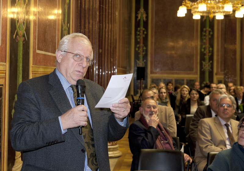 Karl Smolle bei seiner Wortmeldung
