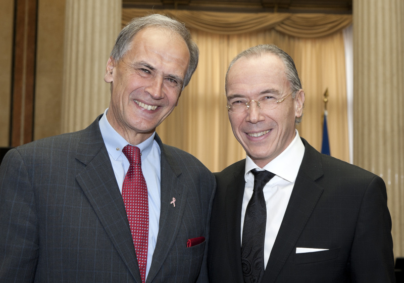 v.li. Univ.-Prof. Dr. Paul Sevelda und  Univ. Prof. Dr. Siegfried Meryn 