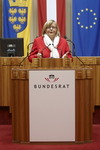 Juliane Lugsteiner - Bundesrätin der SPÖ am Rednerpult