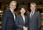 v.li. Bundeskanzler Werner Faymann, Nationalratspräsidentin Mag.a Barbara Prammer und Bundespräsident Dr. Heinz Fischer