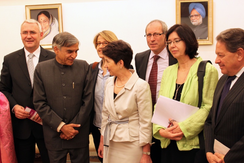 v.li. Dr. Martin Graf - Dritter Nationalratspräsident, Shri Pawan K. Bansal - Minister für Parlamentarische Angelegenheiten, Dr.in Ruperta Lichtenecker - Nationalratsabgeordnete, Nationalratspräsidentin Mag.a Barbara Prammer, Sigisbert Dolinscheck - Nationalratsabgeordneter,  Mag.a Christine Muttonen - Nationalratsabgeordnete und Dr. Ferdinand Maultaschl - Botschafter in Indien