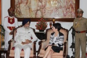 Mag.a Barbara Prammer mit dem Governor von Tamil Nadu, Shri Surjit Singh Barnala