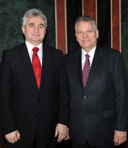 v.li. Milan Štěch - Präsident des tschechichischen Senats und  Bundearatspräsident Gottfried Kneifel