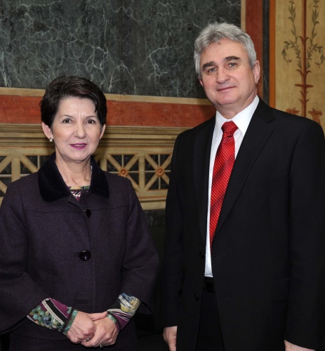 v.li. Nationalratspräsidentin Mag.a Barbara Prammer und Milan Štěch - Präsident des tschechischen Senats