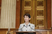 Nationalratspräsidentin Mag.a. Barbara Prammer am Rednerpult