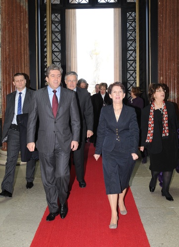 v.li. Staatspräsident der Republik Bulgarien S.E. Georgi Parvanov und Nationalratspräsidentin Mag.a Barbara Prammer