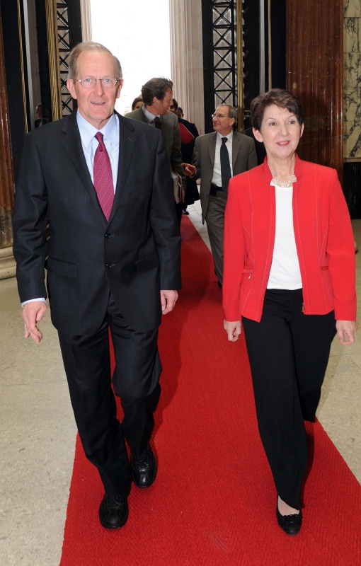 v.li. Joseph Deiss - Präsident der 65. UN-Generalversammlung und Nationalratspräsidentin Mag.a Barbara Prammer