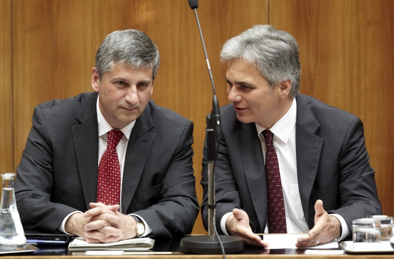 v.li.  Dr. Michael Spindelegger- Vizekanzler und  Werner Faymann - Bundeskanzler