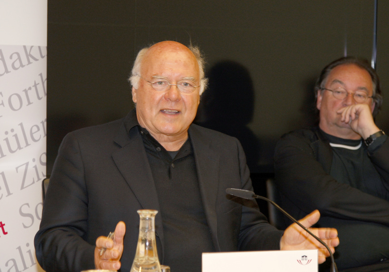 v.li. Michael Frank - Österreich-Korrespondent der SZ und Dr. Gerfried Sperl - Vorsitzender des österr. Nationalkomitees des Internationalen Presseinstitutes (IPI)