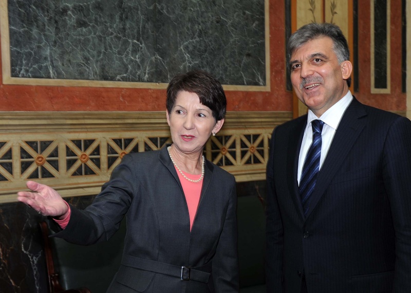 v.li. Mag.a Barbara Prammer und Abdullah Gül - Staatspräsident der Republik Türkei