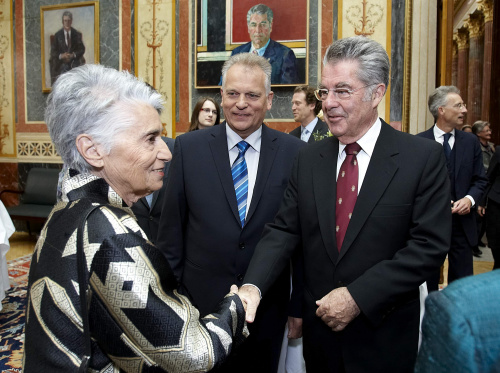 v.li.: Prof.in Ruth Klüger -  Autorin und Literaturwissenschaftlerin, Gottfried Kneifel - Präsident des Bundesrates und Dr. Heinz Fischer - Bundespräsident