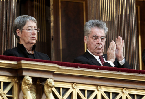 Dr. Heinz Fischer -  Bundespräsident (re)  mit Ehefrau Margit Fischer