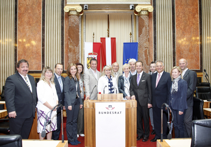 Gottfried Kneifel - Bundesratspräsident (3.v.re) mit seinen Gästen
