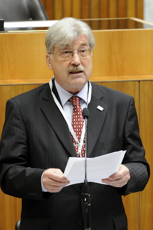 Z. Horváth bei seiner Wortmeldung