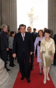 v.li. Emomali Rachmon - Präsident der Republik Tadschikistan und Mag.a Barbara Prammer - Nationalratspräsidentin