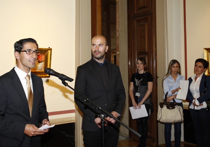 v.li. Efgani Dönmez - PMM - Mitglied des Bundesrates und Gentian Lulani