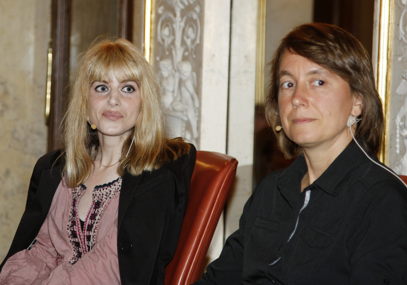 v.li. Rebekka Reinhard - Philosophin - München und Kathrin Passig - Autorin - Berlin