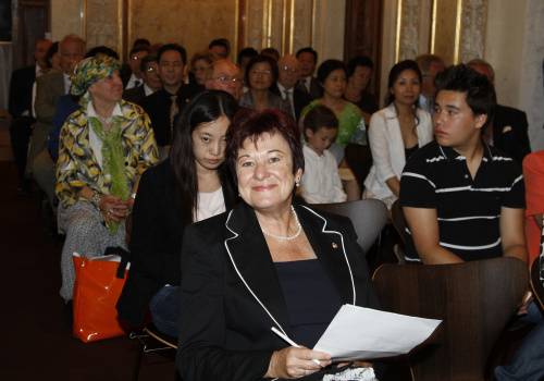 Blick in Richtung VeranstaltungsteilnehmerInnen mit Mag.a Susanne Neuwirth - Präsidentin des Bundesrates