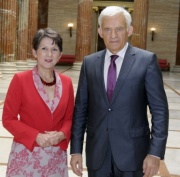 v.li. Nationalratspräsidentin Mag.a Barbara Prammer und Jerzy Buzek -  Präsident des Europäischen Parlaments