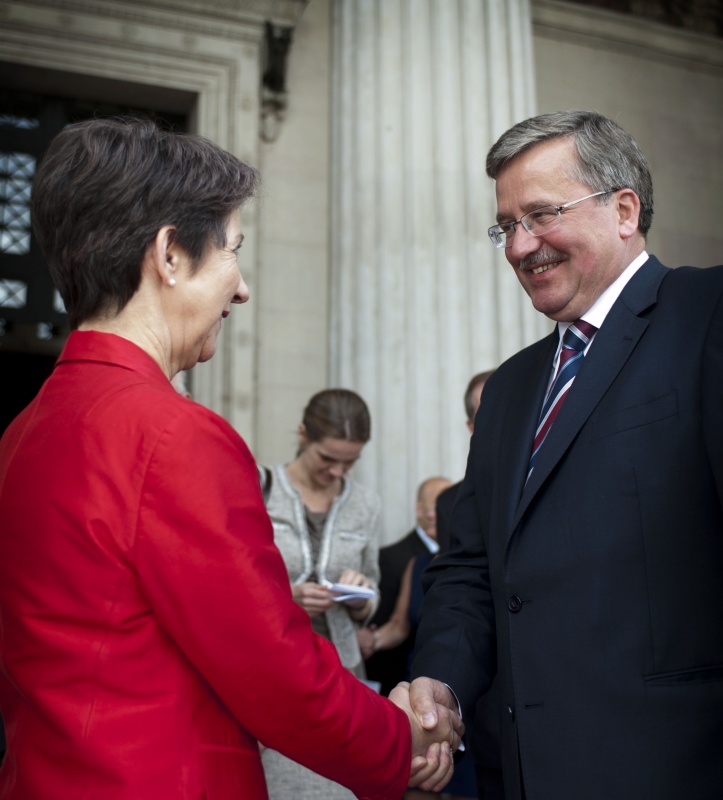 v.li. Mag.a Barbara Prammer - Nationalratspräsidentin, Bronislaw Komorowski - polnischer Staatspräsident