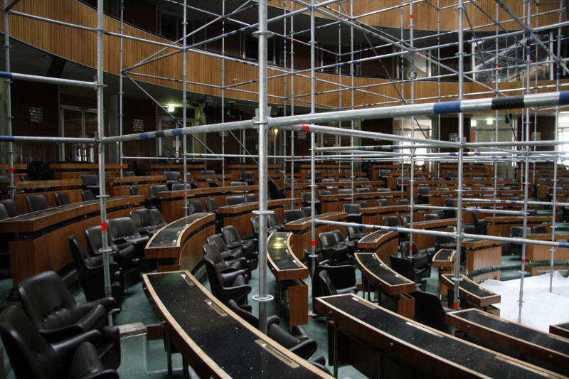 Baugerüst im Nationalratssitzungssaal