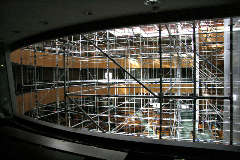 Baugerüst im Nationalratssitzungssaal