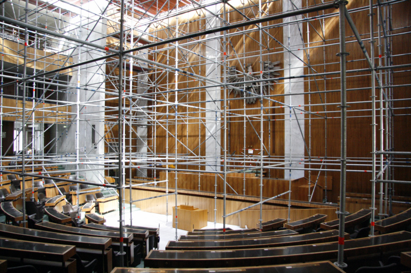 Baugerüst im Nationalratssitzungssaal