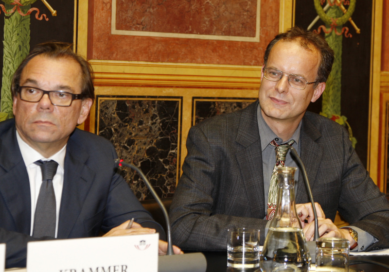 v.li. Mag. Karl Krammer - M.A.I.A. Krammer Consultants, Berater in Politik und Medien und DDr. Hubert Sickinger - Lehrbeauftragter für Politikwissenschaft an der Universität Wien
