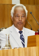 Demissie Habte - President, Ethiopian Academy of Sciences am Rednerpult