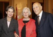 v.li. Mag.a Barbara Prammer - Nationalratspäsidentin, Stephane Hessel (re.) und Ehefrau (Mitte)