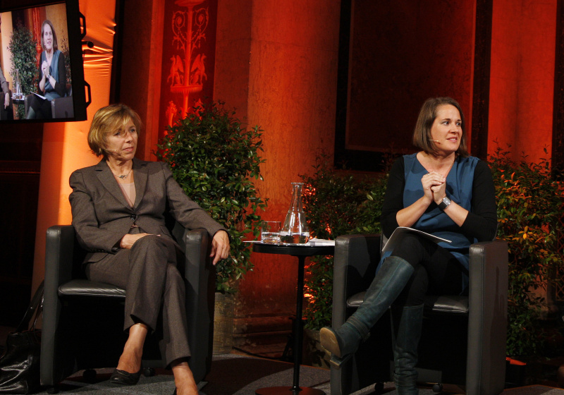 v.li. Dr.in Renate Christ - Generalsekretärin des Intergovernmental Panel on Climate Change und Mag.a Christiane Brunner - Abgeordnete zum Nationalrat