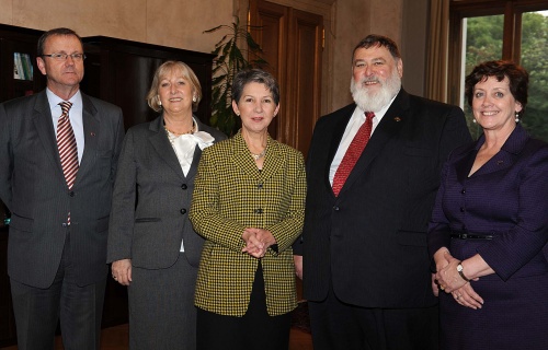 Nationalratspräsidentin Mag.a Barbara Prammer mit Mitgliedern der Australischen Delegation