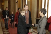 Nationalratspräsidentin Mag.a Barbara Prammer begrüßt die Besucherinnen und Besucher