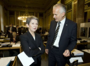 v.li. Mag.a Barbara Prammer - Nationalratspräsidentin und Dr. Josef Moser - Rechnungshofpräsident und INTOSAI Geleralsekretär