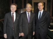 v.li. Abgeordneter Andreas Karlsböck (F), Parlamentspräsident Laurent Mosar und Abgeordneter Kai Jan Krainer (S)
