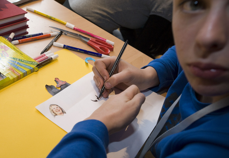 Schüler der 4C Klasse der Hauptschule 8, Wels-Lichtenegg, Zeileisstraße 1