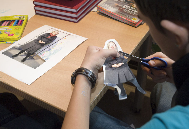 Schüler der 4C Klasse der Hauptschule 8, Wels-Lichtenegg, Zeileisstraße 1