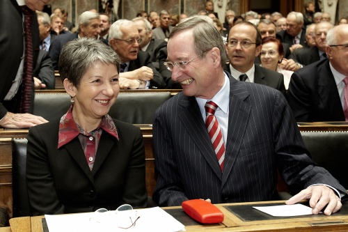 v.li. Mag.a Barbara Prammer - Nationalratspräsidentin und Dr.Christoph Leitl - Wirtschaftskammerpräsident