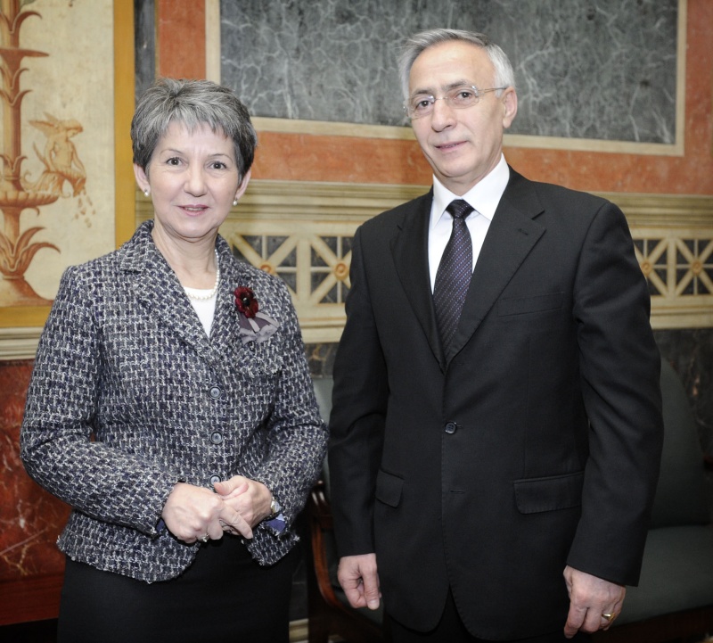 v.li. Nationalratspräsidentin Mag.a Barbara Prammer und Jakup Krasniqi - Präsident des Parlaments der Republik Kosovo