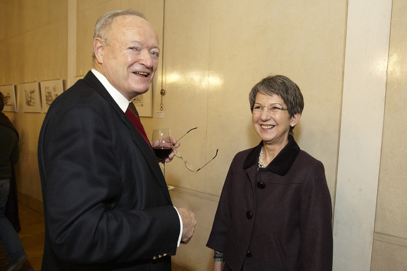 Nationalratspräsident a.D. Andreas Khol und Nationalratspräsidentin Barbara Prammer